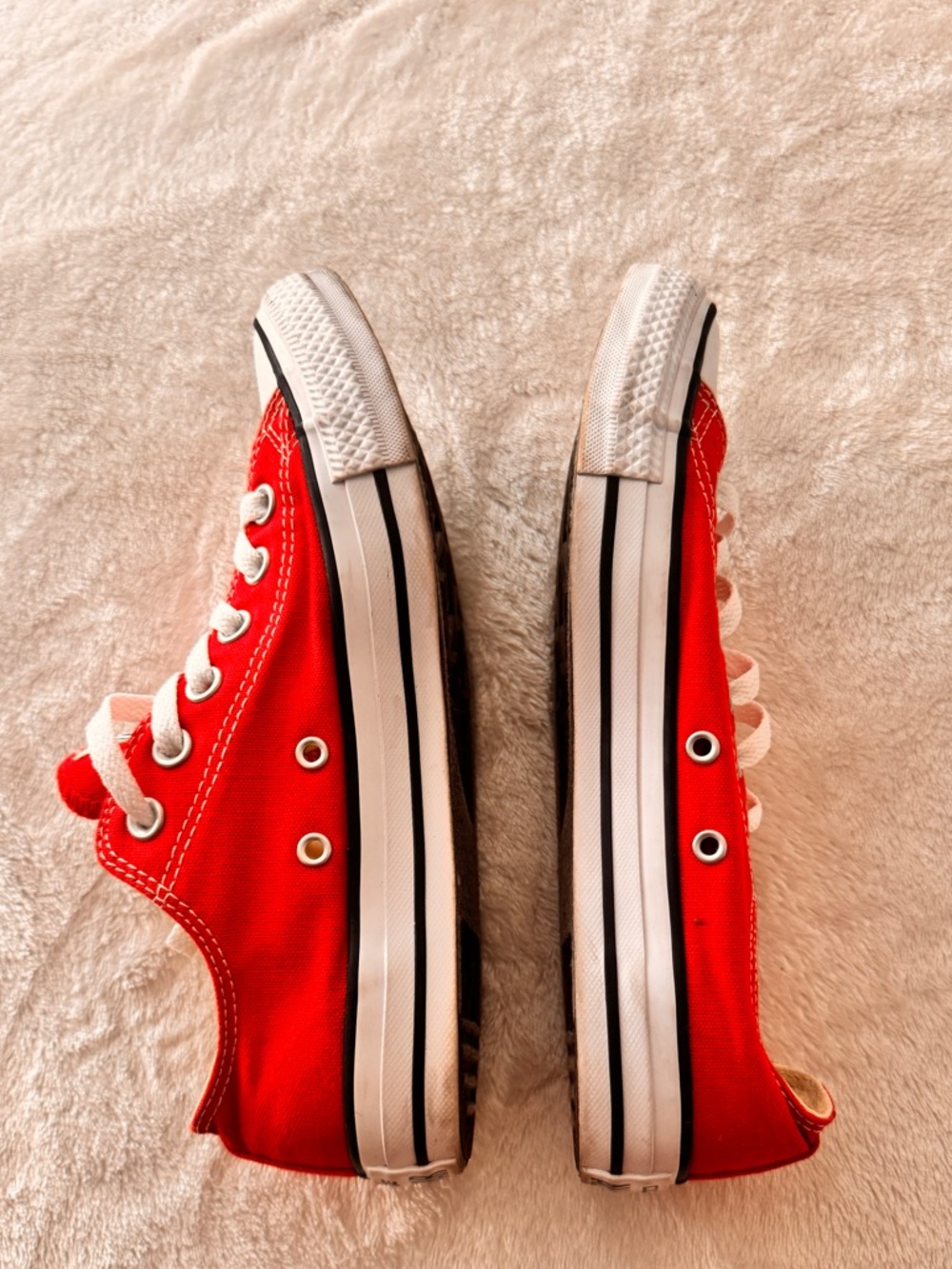 Red Converse Canvas Low-Top Sneakers Women’s 8 - Picture 5 of 7
